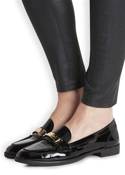 michael kors women's black loafers.